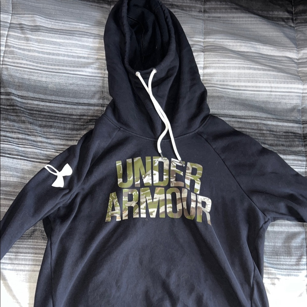 Under Armour Black Hoodie with Camo Logo
